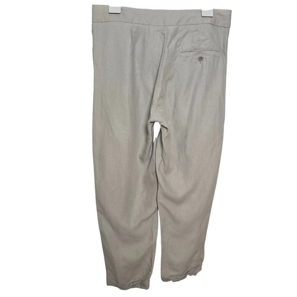 Aritzia Wilfred Allant‎ Linen Blend Tie Waist Pleated Trouser Sz 4 Quiet Luxury